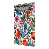 Farbige Blumenvögel Mini Klemmbrett (Gewinkelt2)