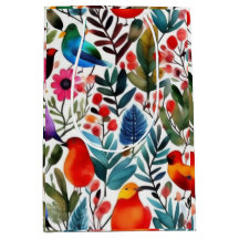 Farbige Blumenvögel