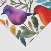 Farbige Blumenvögel Seidenpapier (Detail)