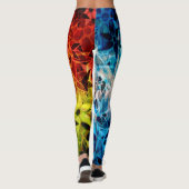 Farbige Blüte #4 Leggings (Rückseite)