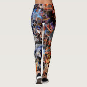 Farbige Blüte #5 Leggings (Rückseite)