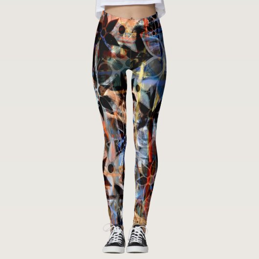 Farbige Blüte #5 Leggings (Vorderseite)