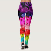 Farbige Blüte #8 Leggings (Rückseite)