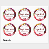 Farbige Blütenblätterung Zucker-Körperfett-Etikett Runder Aufkleber (Blatt)