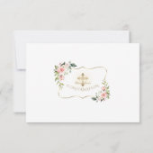 Farbige Blütengoldkreuz-Bestätigung Dankeskarte (Rückseite)