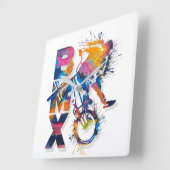 Farbige Bmx-Wall-Uhr Quadratische Wanduhr (Winkel)