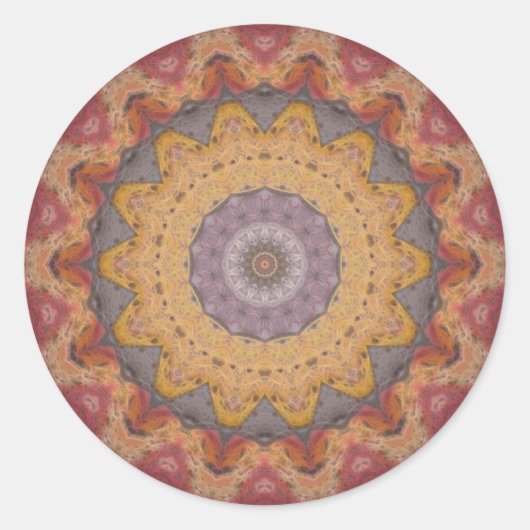 Farbige Bodenfliesen Kaleidoskop 10 Runder Aufkleber (Vorderseite)