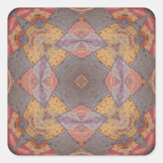 Farbige Bodenfliesen Kaleidoskop 8 Quadratischer Aufkleber