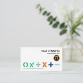 Farbige BODMAS-Mathematiksymbole Mathematik Tutor Visitenkarte (Stehend Vorderseite)