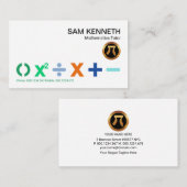 Farbige BODMAS-Mathematiksymbole Mathematik Tutor Visitenkarte (Vorne/Hinten)