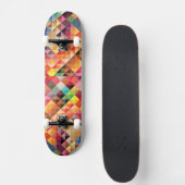 FARBIGE BOHEK SQUARS PATTERS BACKGRUNDS DIGIT SKATEBOARD (Vorne)