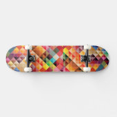 FARBIGE BOHEK SQUARS PATTERS BACKGRUNDS DIGIT SKATEBOARD (Horizontal)