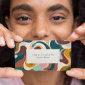 Farbige Bohemische Abstrakte Wirbel Muster Visitenkarte