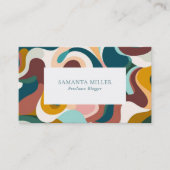 Farbige Bohemische Abstrakte Wirbel Muster Visitenkarte (Vorderseite)
