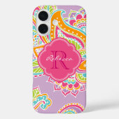Farbige Bohemische Paisley Custom Monogram Case-Mate iPhone Hülle (Rückseite)