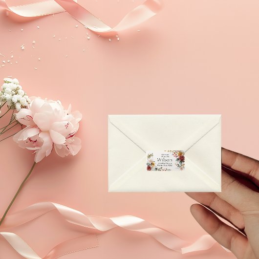 Farbige Bohemische Rücksendeadresse Adressaufkleber