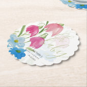 Farbige Boho-Aquarell-Frühlingsblumen Untersetzer (angewinkelt)