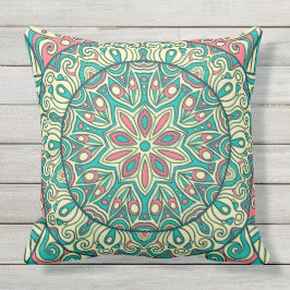 Farbige Boho Chic Floral Kissen