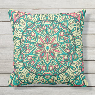 Farbige Boho Chic Floral Kissen