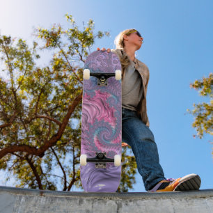Farbige Boho-Hippie-Groovy-Trippy-Pastell-Fraktal Skateboard