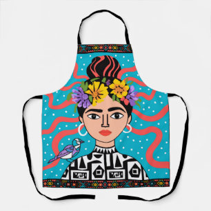 Farbige Boho-Mexikanische Folklore-Kunst-Küchensch Schürze