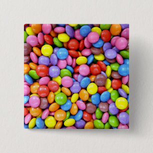 Farbige Bonbons Button