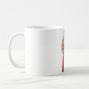 Farbige Bonbons, Gumball-Maschine Kaffeetasse
