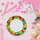 Farbige Bonbons Pappteller (Party)