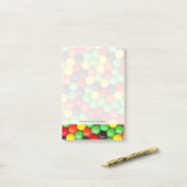 Farbige Bonbons Post-it Klebezettel (Auf Schreibtisch)