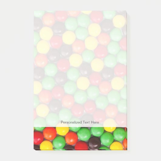 Farbige Bonbons Post-it Klebezettel (Vorderseite)