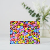 Farbige Bonbons Postkarte (Stehend Vorderseite)