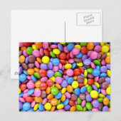 Farbige Bonbons Postkarte (Vorne/Hinten)