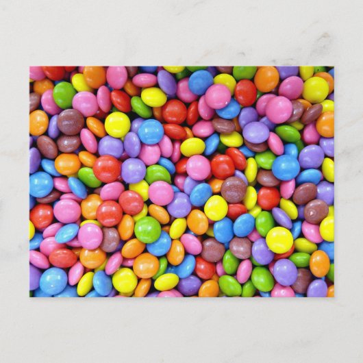 Farbige Bonbons Postkarte (Vorderseite)