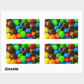 Farbige Bonbons Rechteckiger Aufkleber (Blatt)