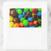 Farbige Bonbons Rechteckiger Aufkleber (Tasche)