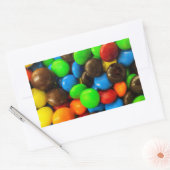 Farbige Bonbons Rechteckiger Aufkleber (Umschlag)