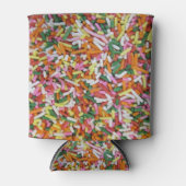 Farbige Bonbons Texturvorlage Dosenkühler (Vorderseite)