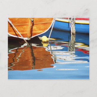 Farbige Boote Postkarte