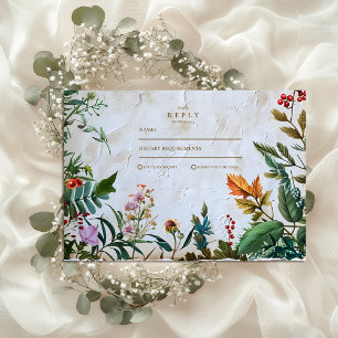 Farbige Botanische Beeren-Hochzeit RSVP Karte