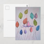 Farbige botanische Blätter Postkarte (Vorne/Hinten)