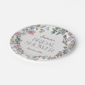 Farbige Botanische Brautparty Papier Teller (Schrägansicht)