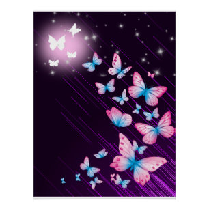 Farbige botanische Fantasie-Kunst Poster
