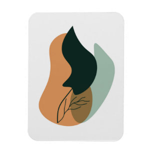 Farbige botanische Formen Magnet