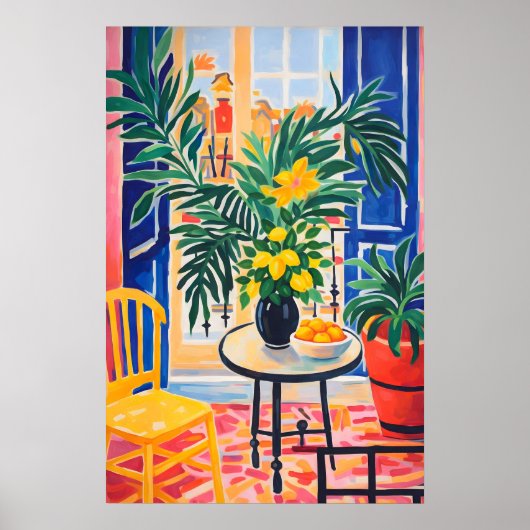 Farbige Botanische Pflanzenposter, Vibrant Poster (Vorne)