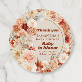 Farbige Bouquet Terracotta Rosa Tiefenrot Geschenkanhänger