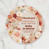 Farbige Bouquet Terracotta Rosa Tiefenrot Geschenkanhänger (Vorderseite)