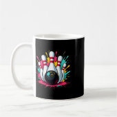 Farbige Bowling Game Day Bowling Niedlich Colorspl Kaffeetasse (Links)
