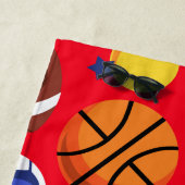 Farbige Boys Personalisiert Multi Sport Beach Hand Strandtuch (Beispiel)