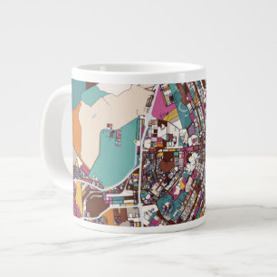 Farbige Brasilia-Karte Jumbo-Tasse