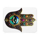 Farbige braune Gold Hamsa Regenbogenfarbe Drittes Magnet (Horizontal)